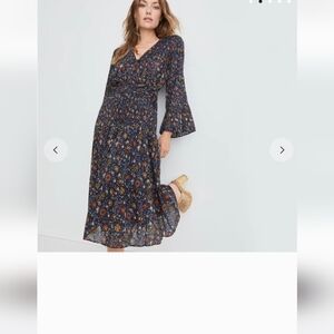 NEW Veronica Beard Shireen Pleated Floral Midi-Dress